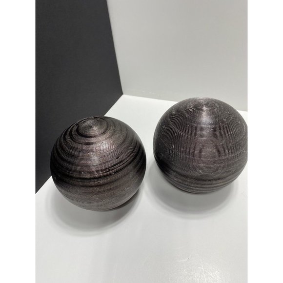 Brown Balls Center piece / Spheres Decor Balls 2 Pcs Decorative - Picture 7 of 14